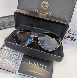Versace: Large Medusa Metal Aviator Sunglasses